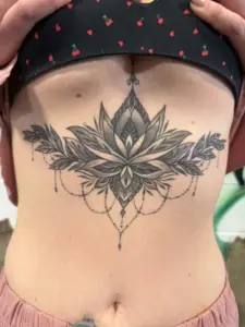 Ornamental lotus tattoo by Moose, Calgary Tattoo Company
