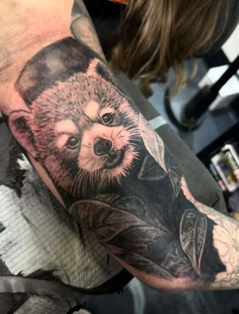 Red panda tattoo by Kylie, Calgary Tattoo Company